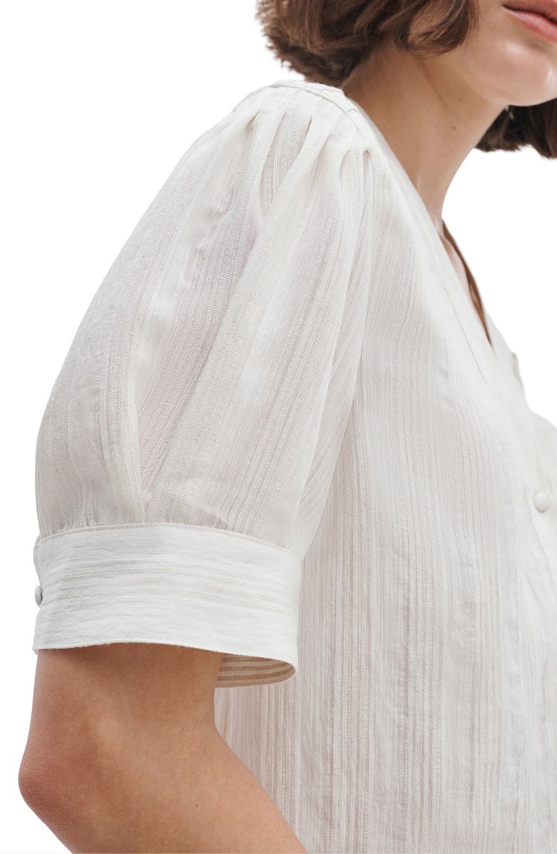 rag & bone Taylor Short Sleeve Woven Shirt, Alternate, color, Ivory