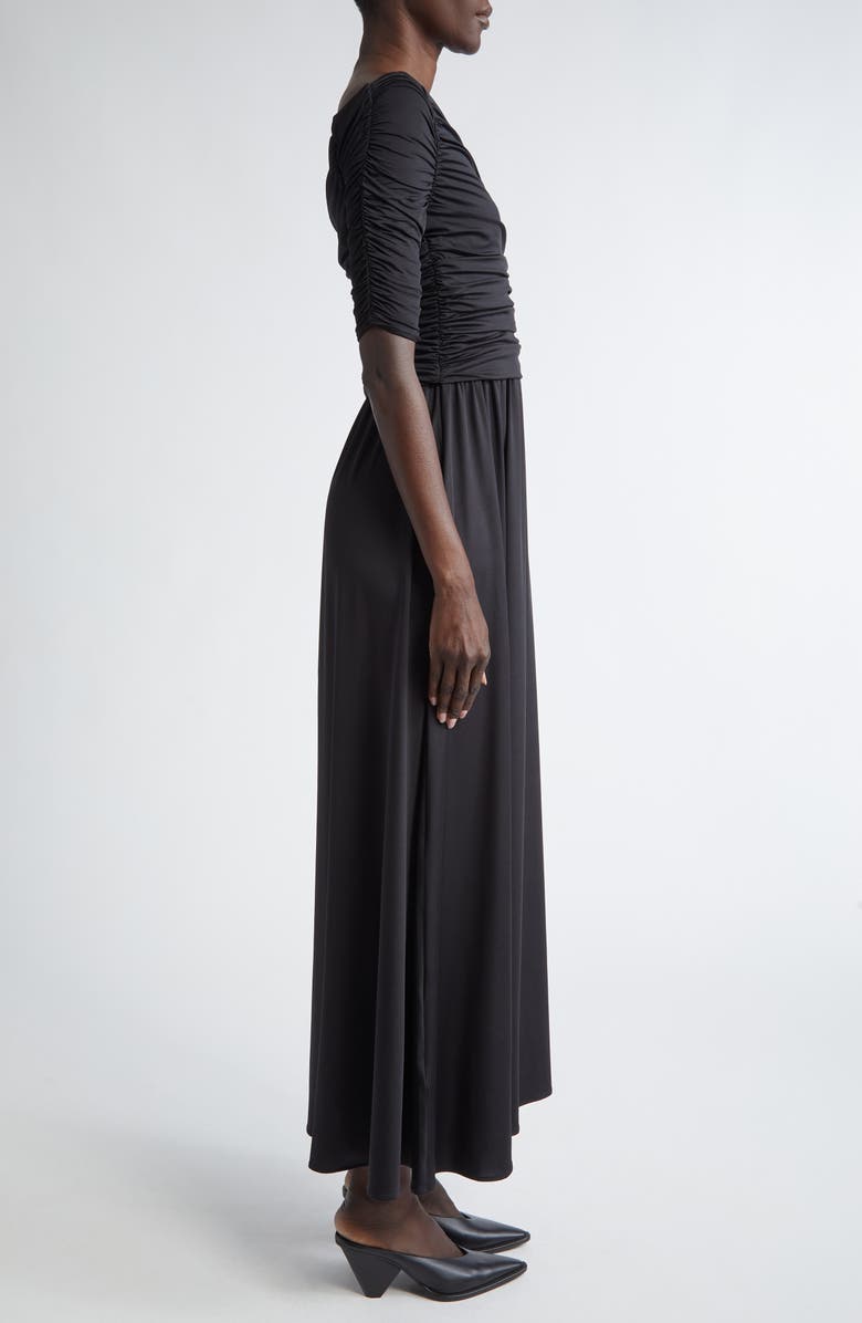 Altuzarra Char Ruched Off The Shoulder Stretch Jersey Midi Dress, Alternate, color, 