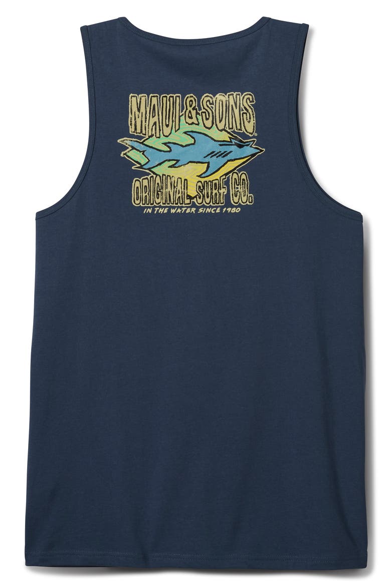 Biting Edge Graphic Tank, Alternate, color, INDIGO
