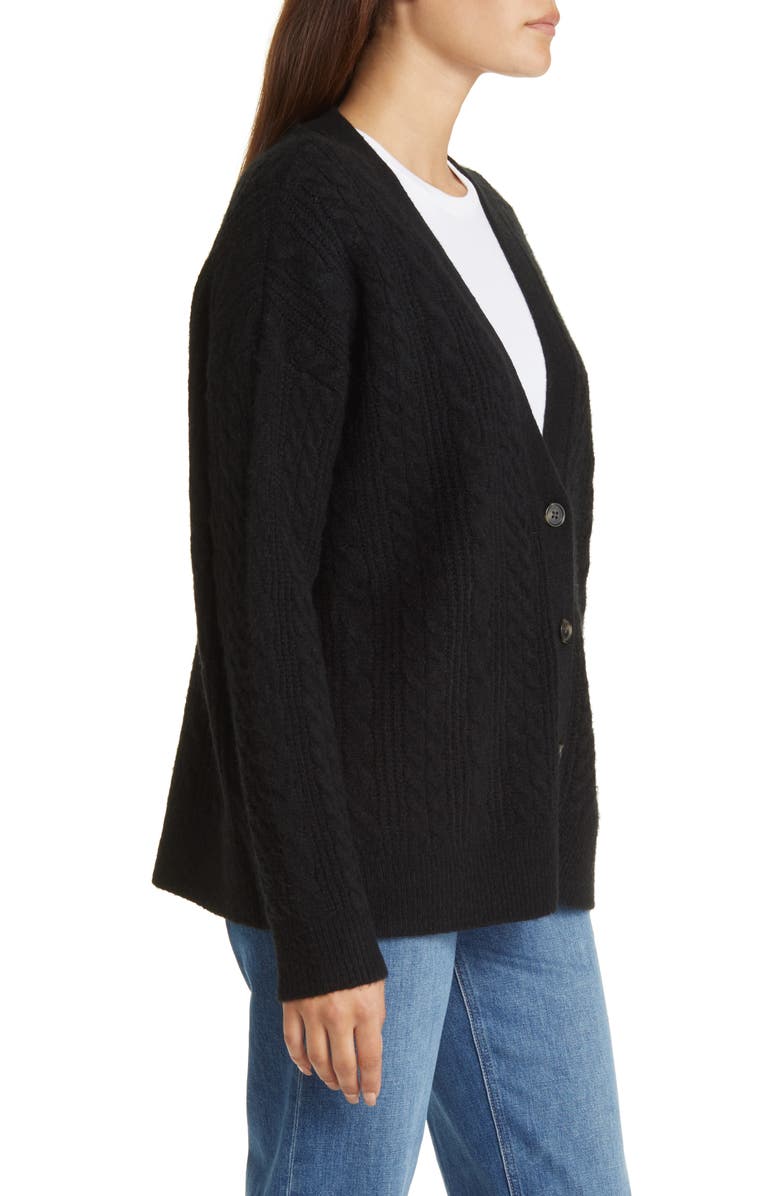 Nordstrom Cable Stitch Oversize Button-Up Sweater, Alternate, color,