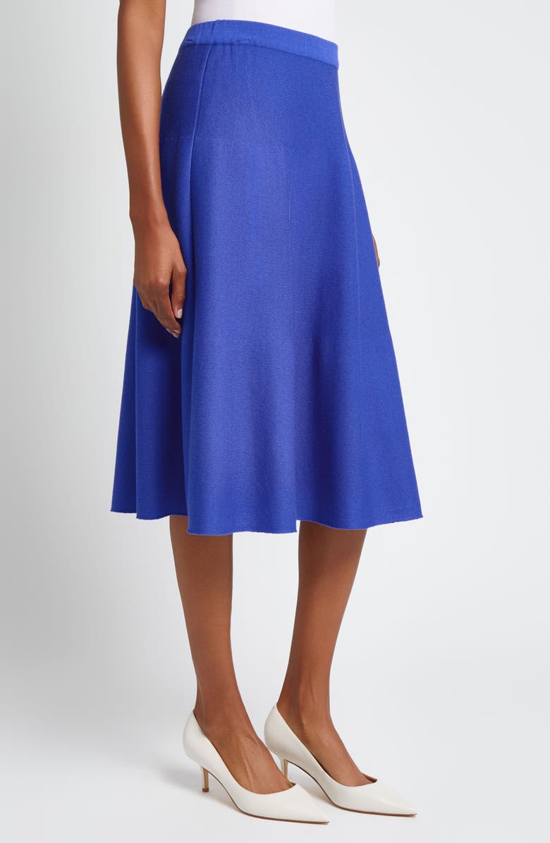 Ming Wang A-Line Knit Skirt, Alternate, color, Sapphire Sea