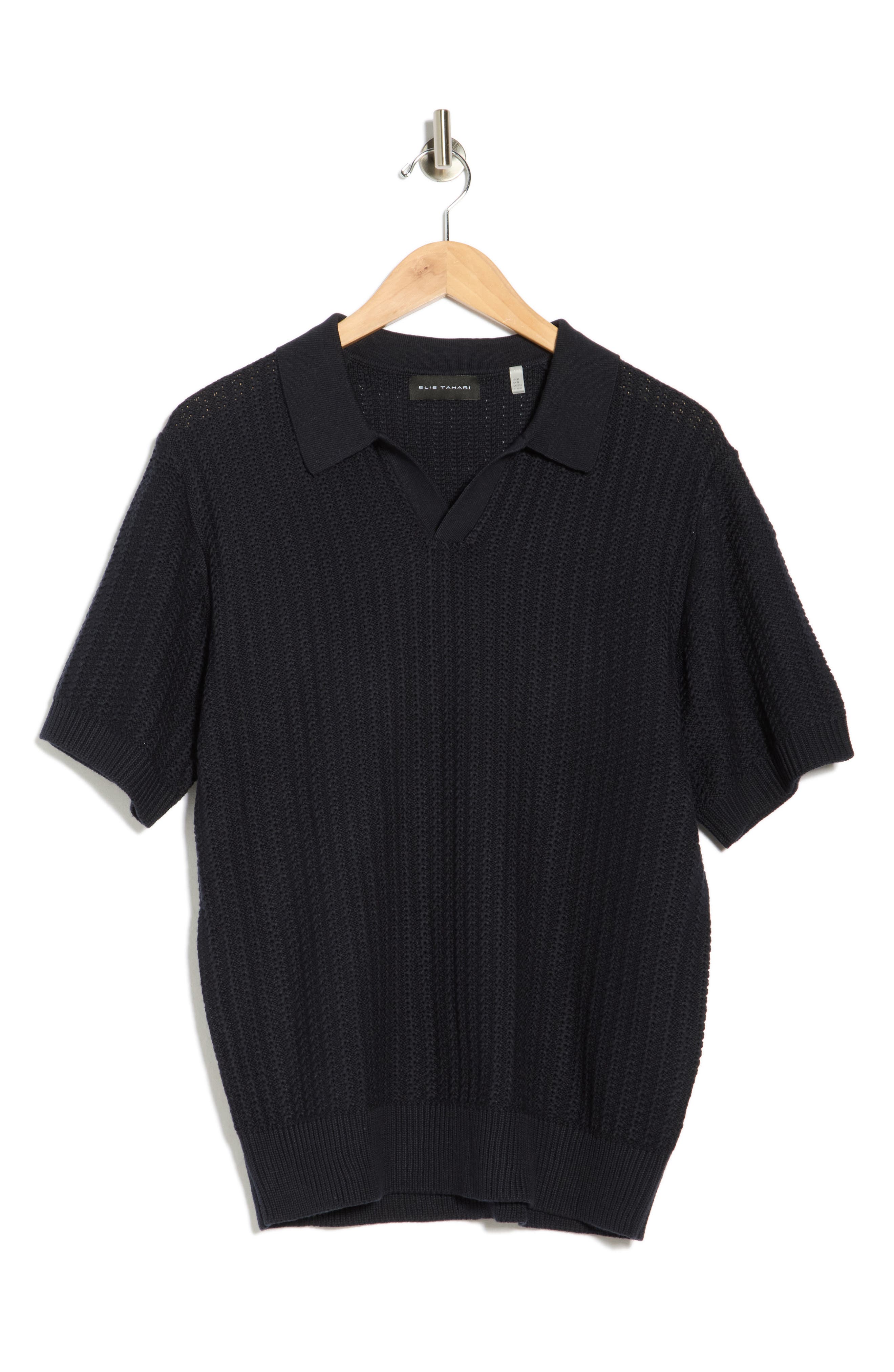Elie Tahari Johnny Collar Cotton & Cashmere Blend Knit Polo