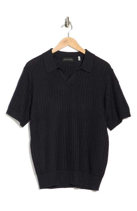 Johnny Collar Cotton & Cashmere Blend Knit Polo