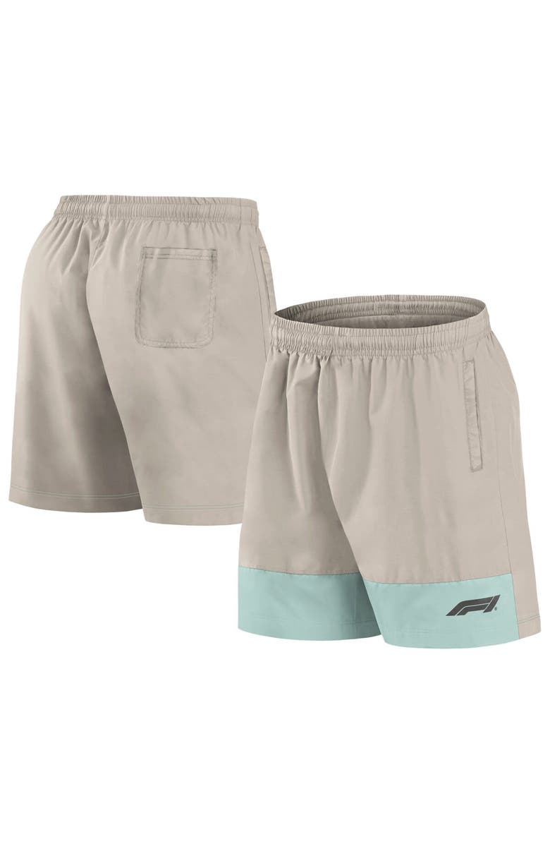 FANATICS Men's Fanatics Branded Gray Formula 1 Liquify Badge Woven Shorts, Alternate, color, 