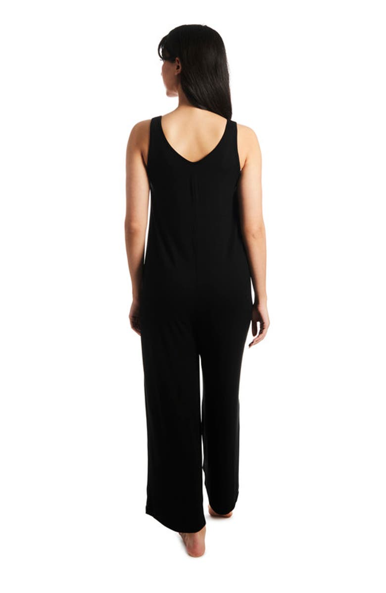 Everly Grey Luana During & After Maternity/Nursing Romper, Alternate, color, Black