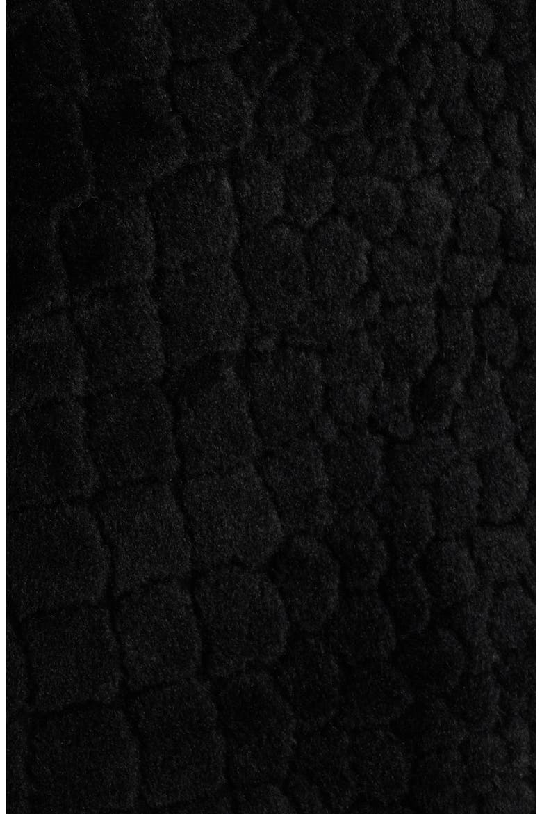 Croc Embossed Faux Fur Jacket, Alternate, color, BLACK