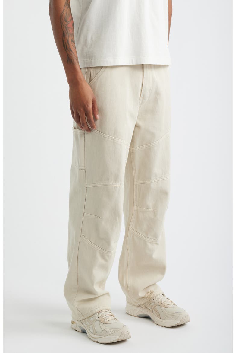 Franklin Distressed Carpenter Jeans, Alternate, color, ECRU