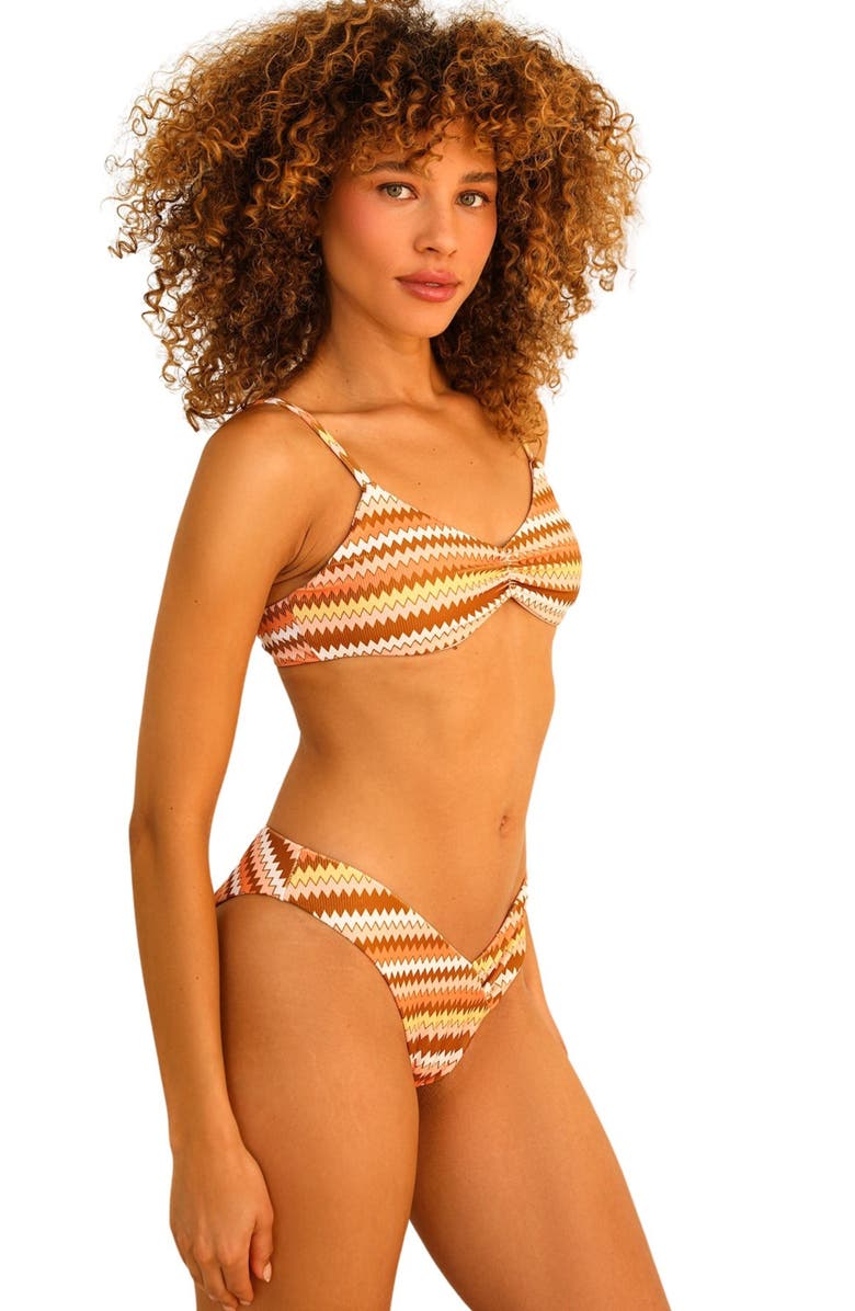 Dippin Daisys Britney Adjustable Shoulder Bikini Top, Alternate, color, Groovy Stripe