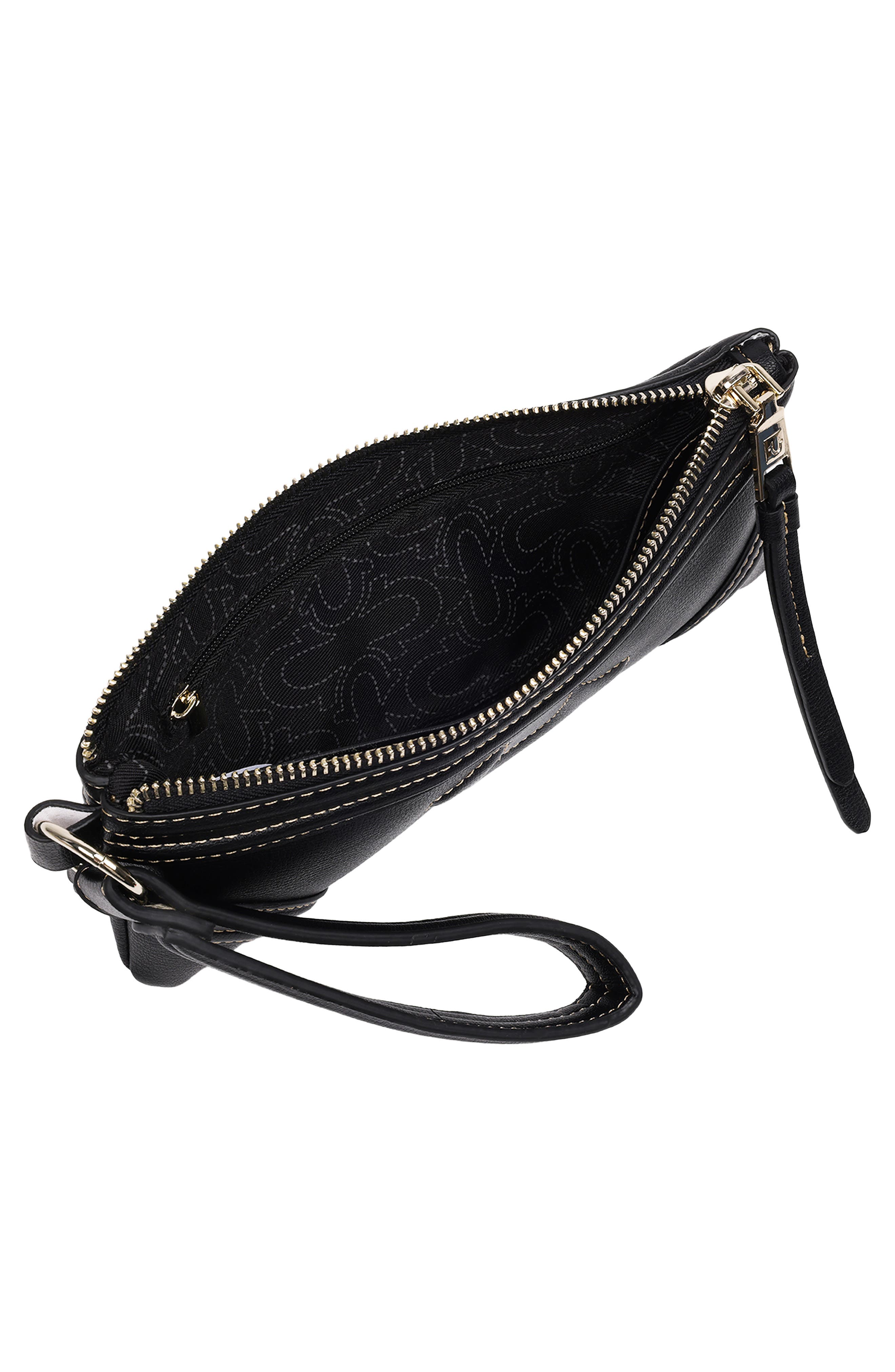 True Religion Horseshoe Wristlet, Alternate, color, Black