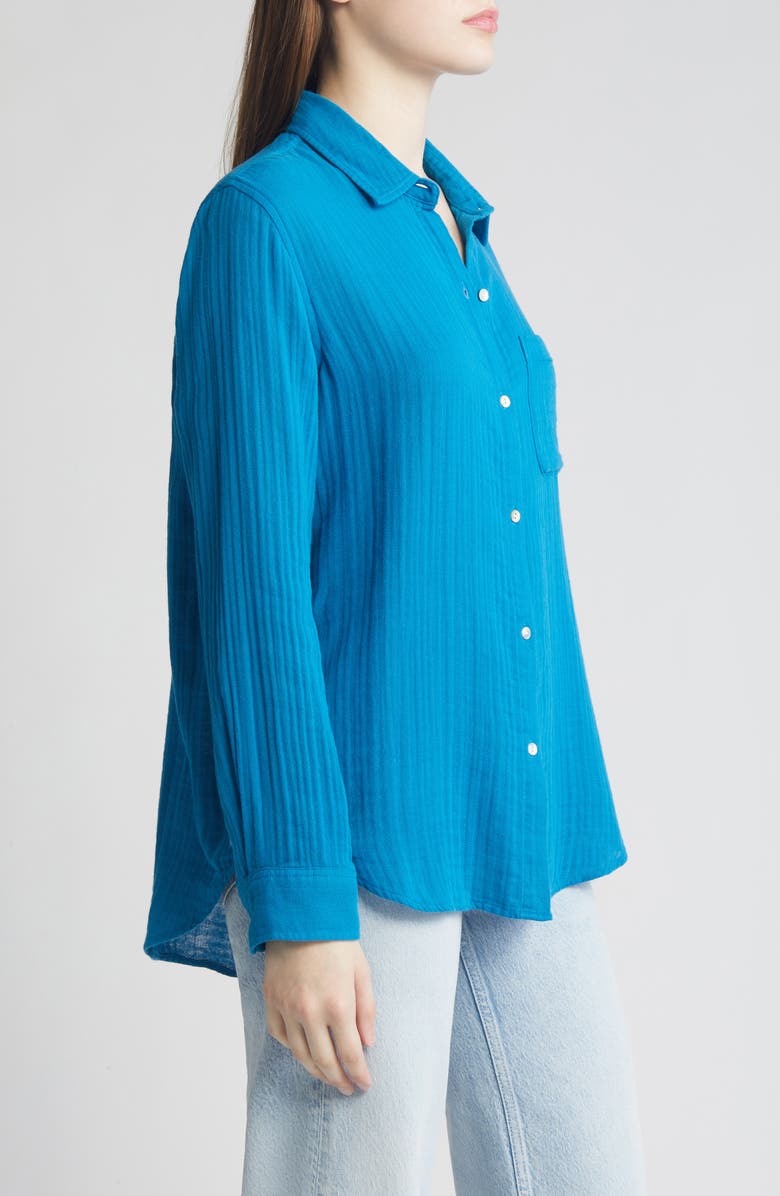 Rails Ellis Cotton Gauze Button-Up Shirt, Alternate, color, Turkish Tile