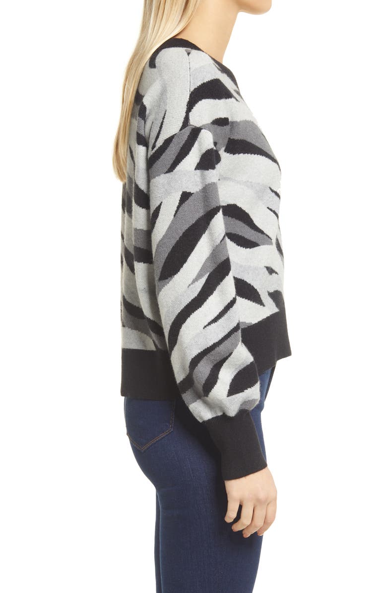 Halogen<sup>®</sup> Wavy Stripe Crewneck Sweater, Alternate, color, 