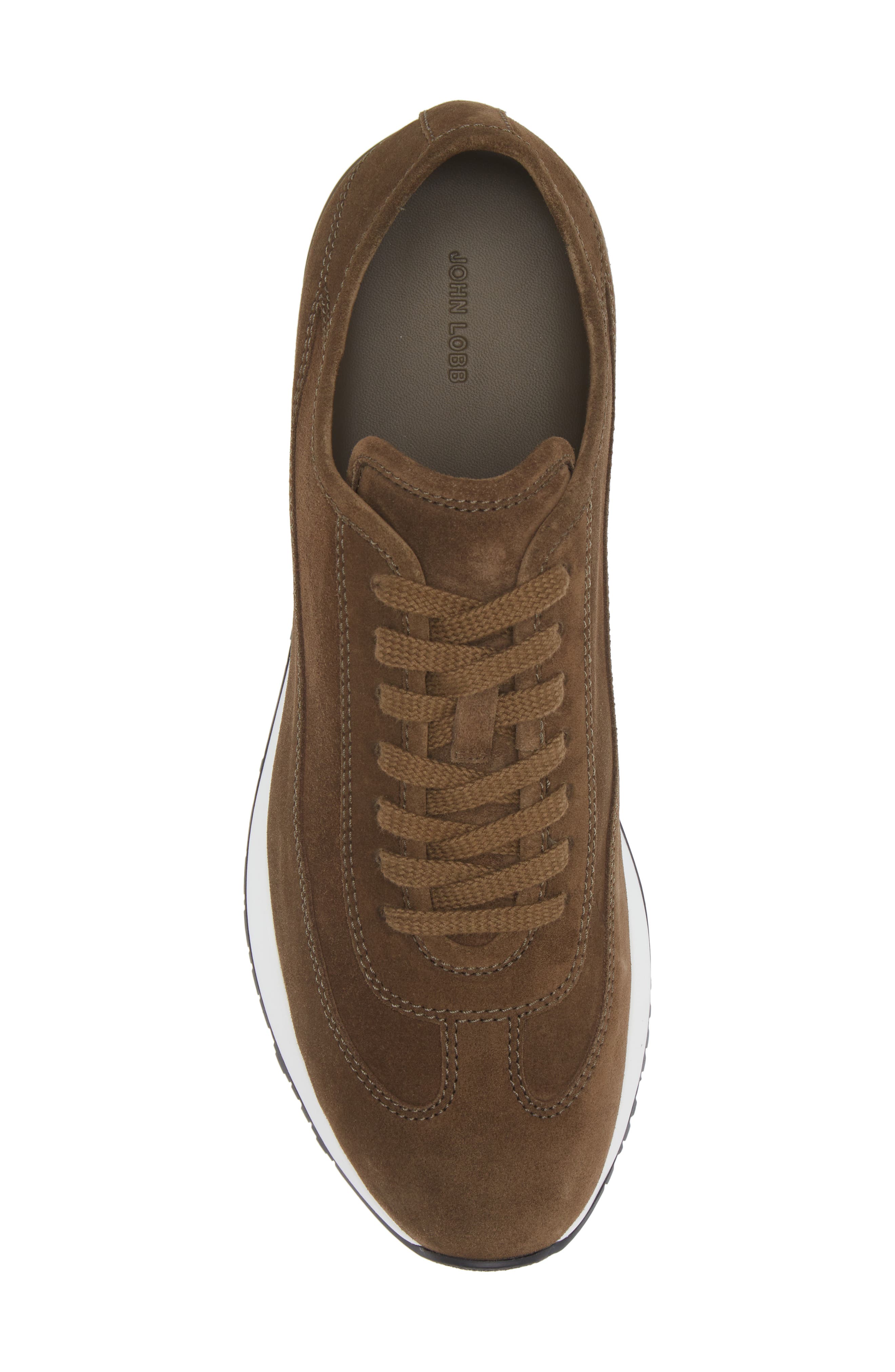 John Lobb Foundry II Sneaker, Alternate, color, Olive