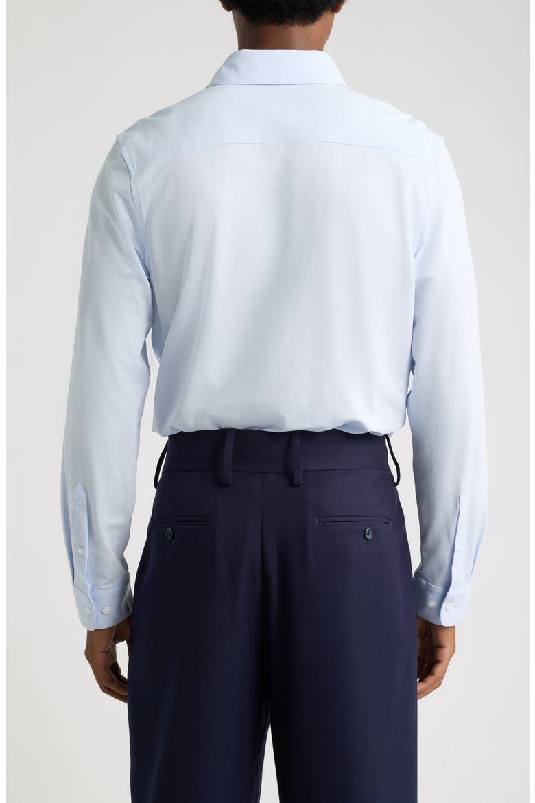 Slim Fit Solid Dress Shirt, Alternate, color, BLUE HALOGEN