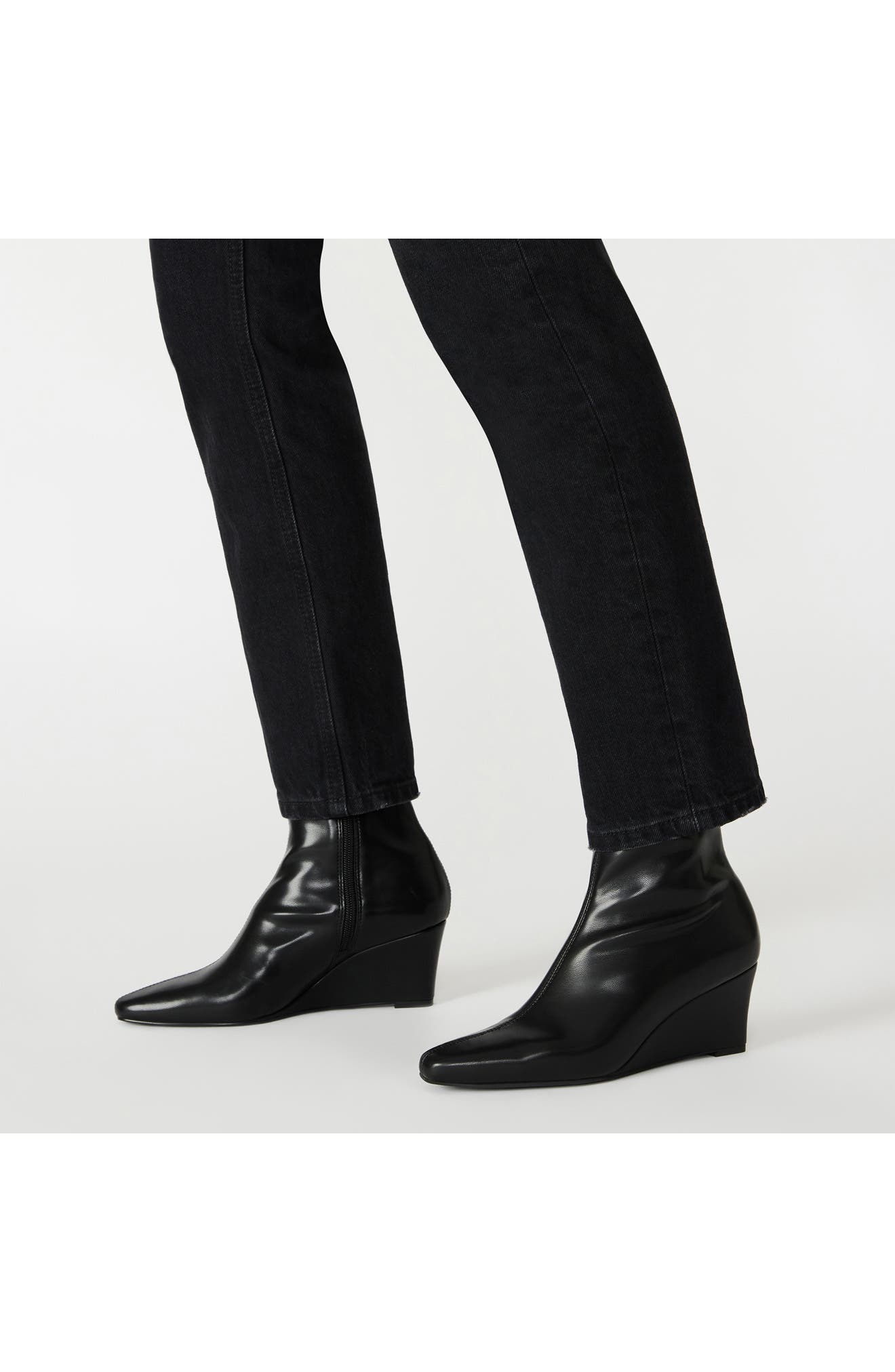 Cabrera Wedge Bootie, Alternate, color, BLACK SMOOTH
