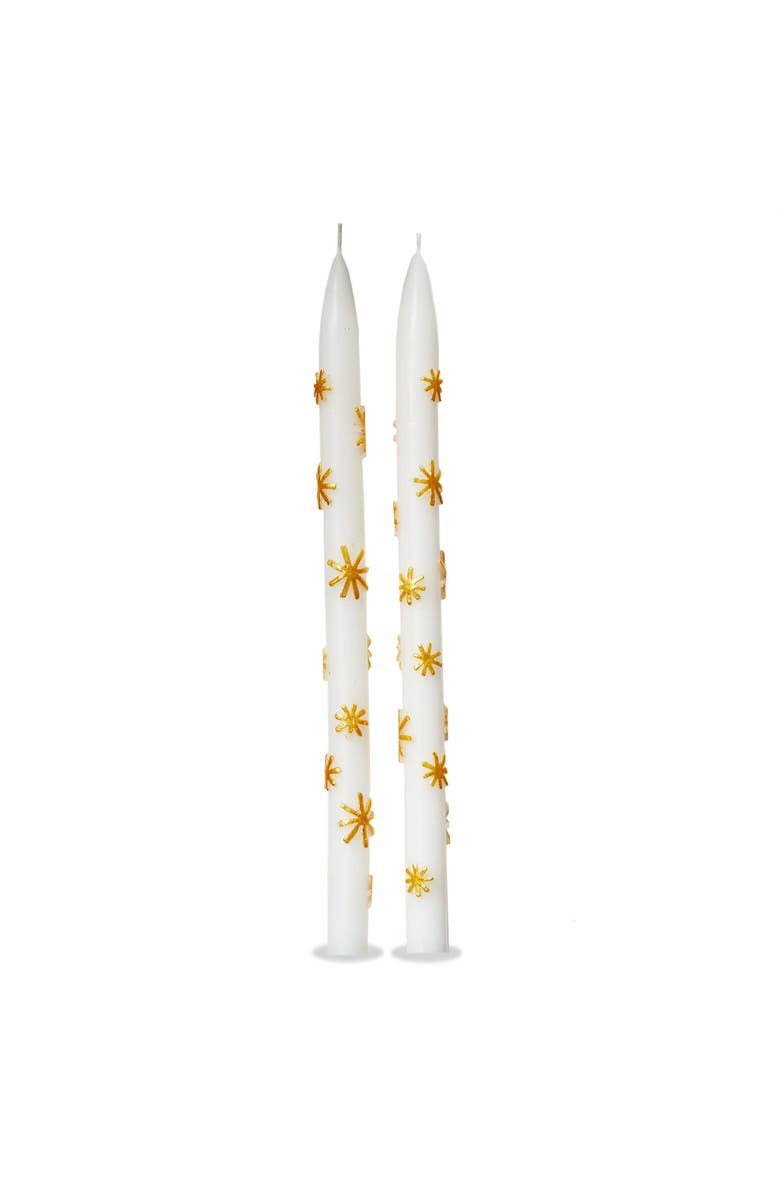 tag Starlight Gold Taper Candles Set of 2 Christmas Decor, Main, color, Gold