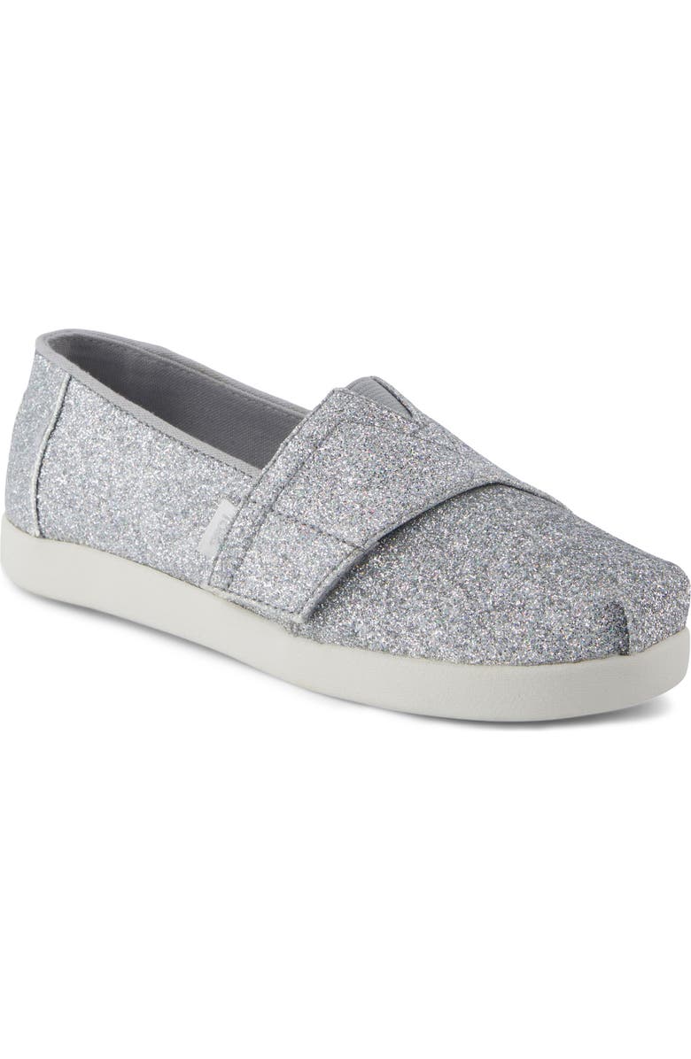 TOMS Kids' Alpargata Sneaker, Main, color, Silver