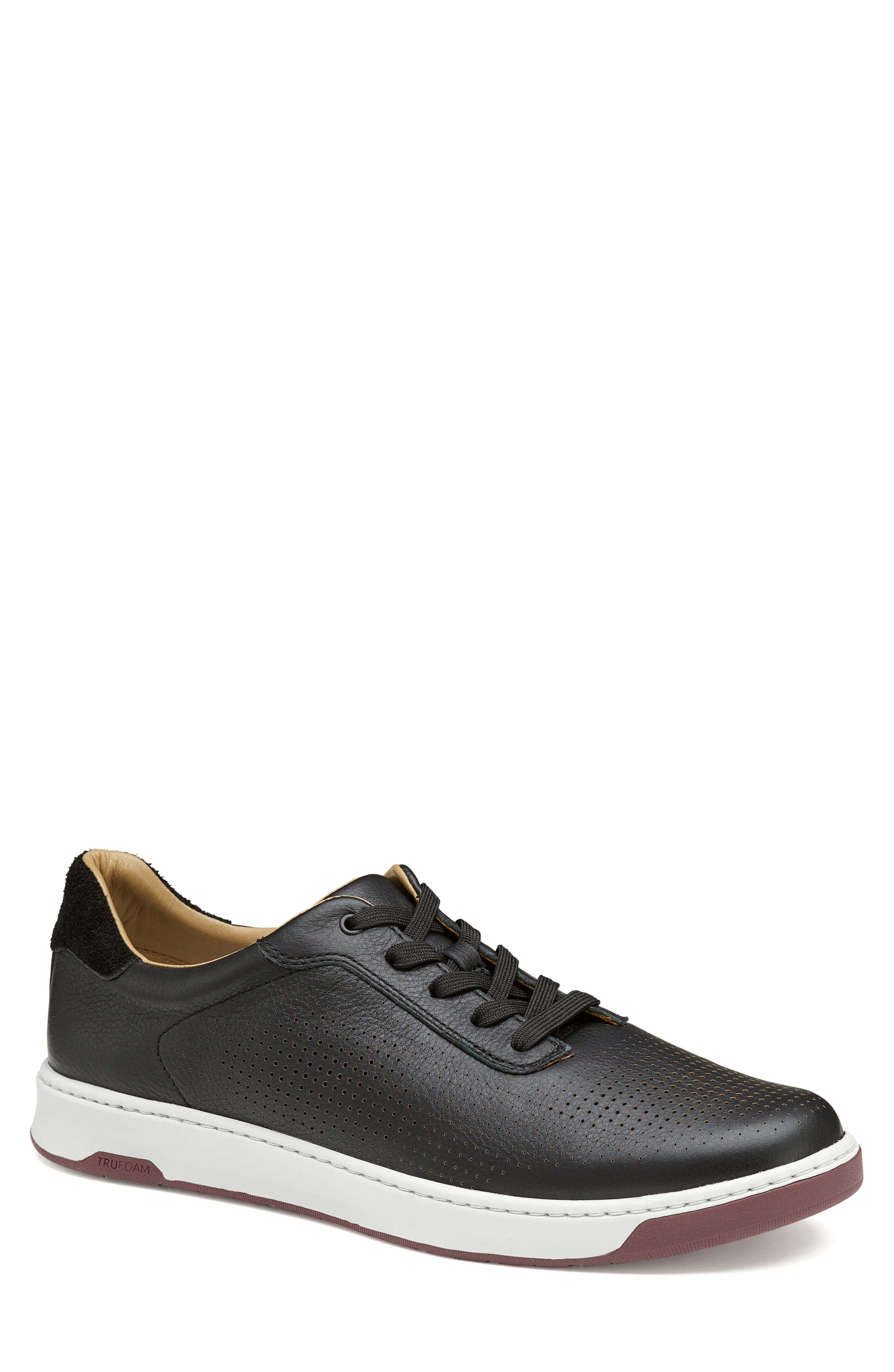 Johnston & Murphy Daxton U-Throat Leather Sneaker, Main, color, 