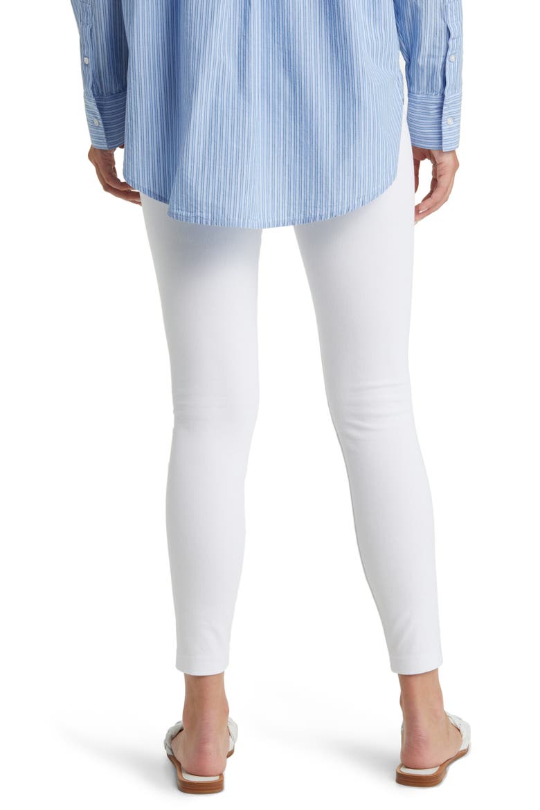 'Lyssentials High Waist Denim Leggings, Alternate, color, WHITE