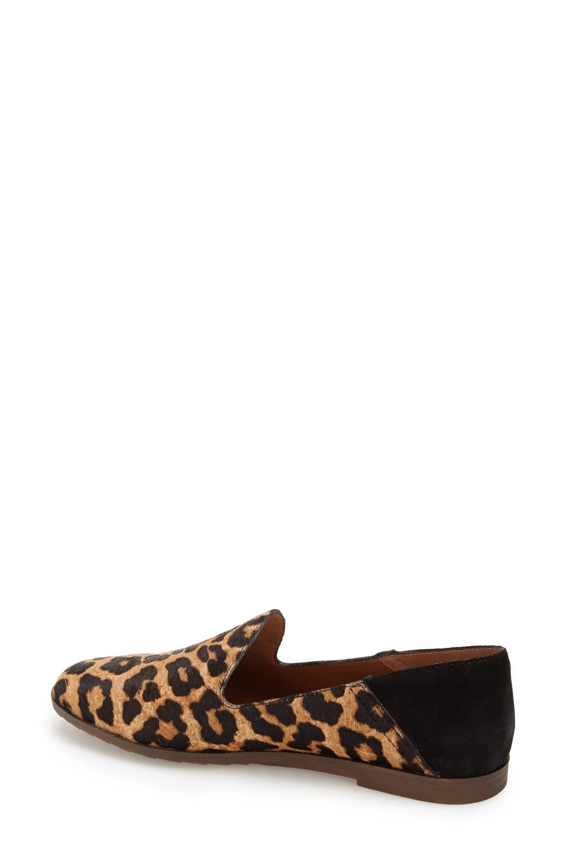 'Freeze' Smoking Loafer Flat, Alternate, color, LEOPARD PONY
