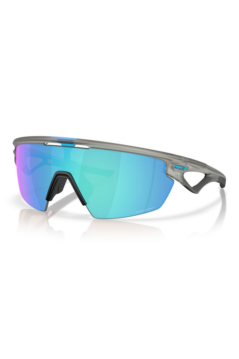 Prizm™ Road Sport 36mm Rectangular Sunglasses, Alternate, color, MATTE GREY/ SAPPHIRE