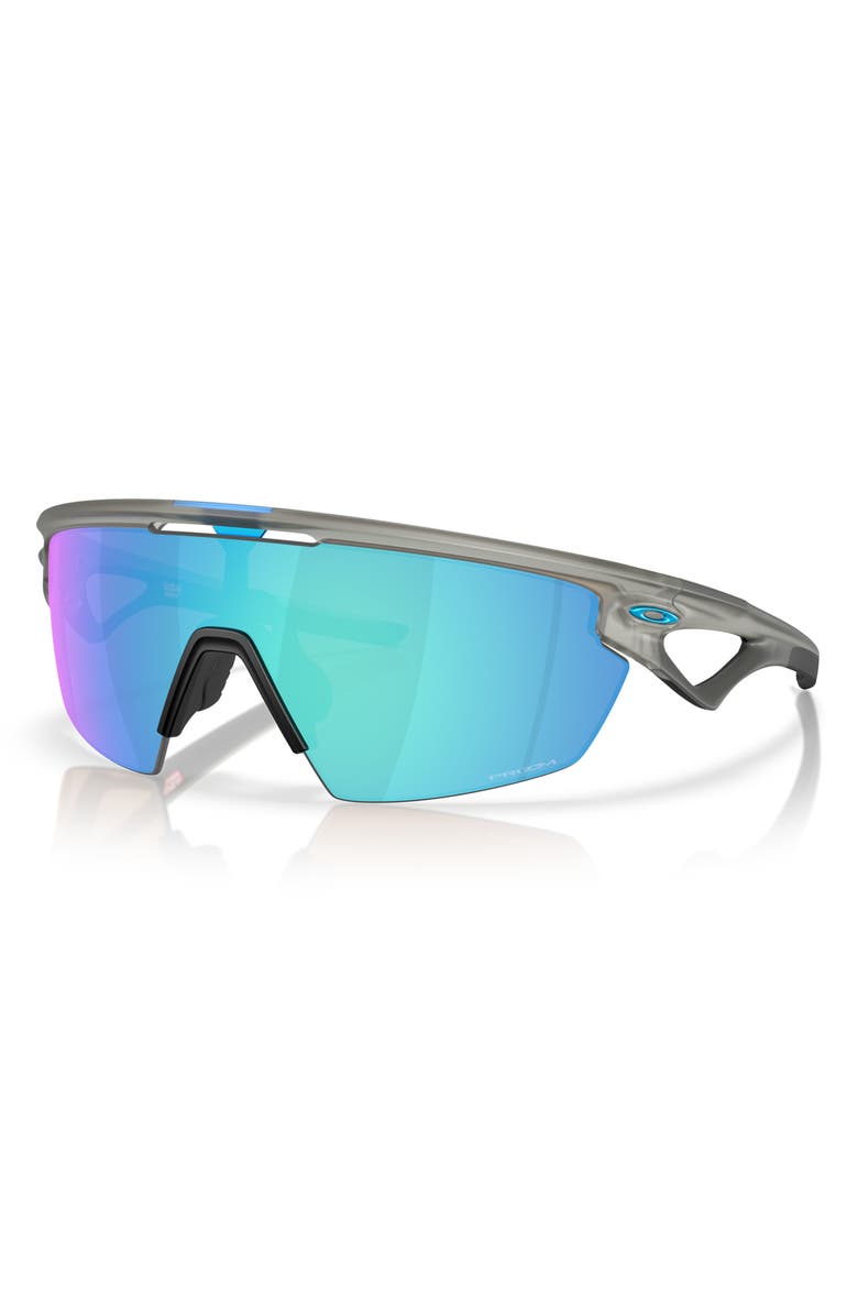 Oakley Prizm<sup>™</sup> Road Sport 36mm Rectangular Sunglasses, Alternate, color, Matte Grey/ Sapphire