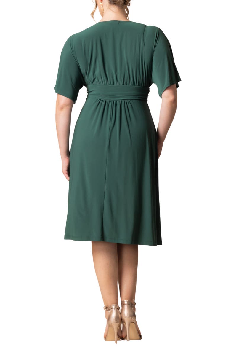 Gia Floral Midi Dress, Alternate, color, HUNTER GREEN