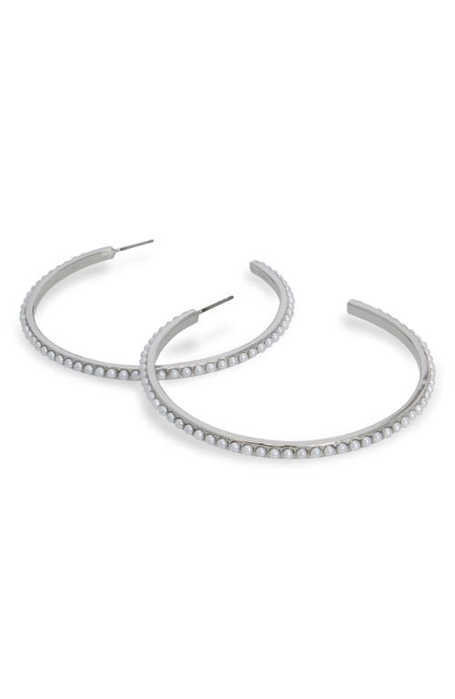 Allsaints Faux Pearl Hoop Earrings