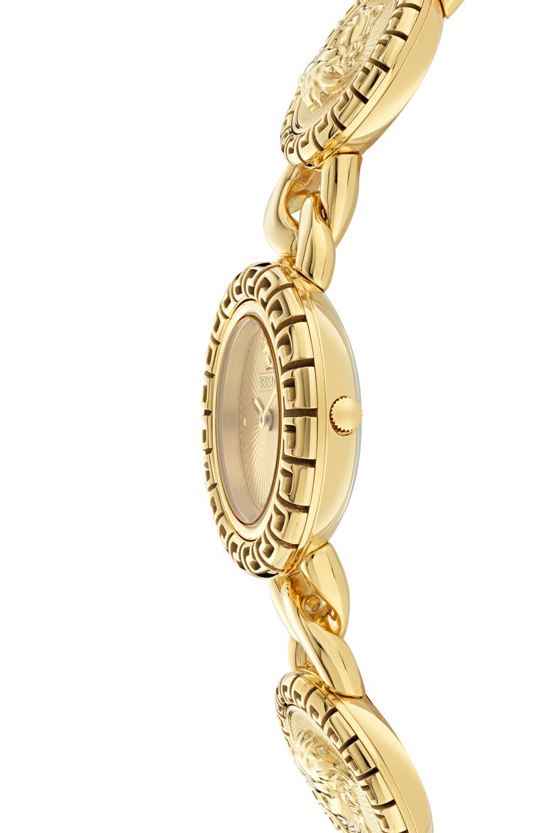 La Greca Bracelet Watch, 28mm, Alternate, color, IP YELLOW GOLD