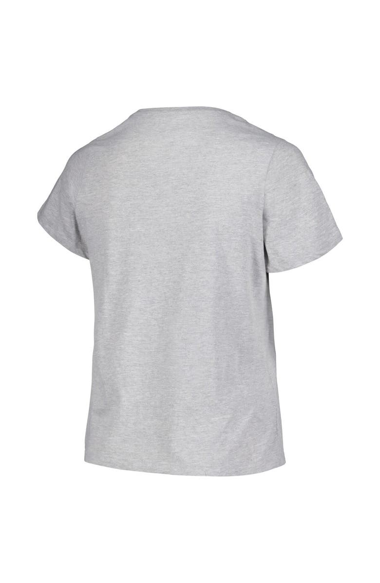 PROFILE Women's Profile Heather Gray Colorado Avalanche Plus Size Arch Over Logo T-Shirt, Alternate, color, Heather Gray