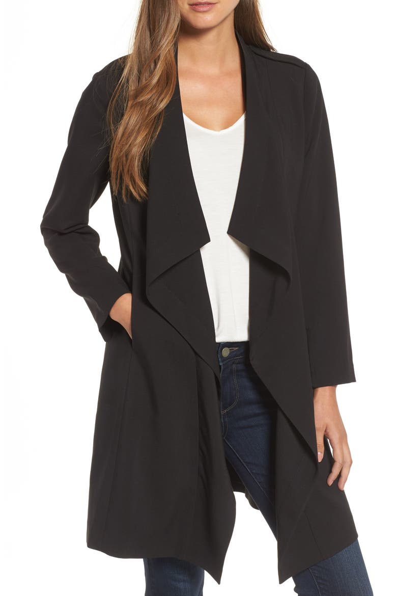 Drape Jacket, Main, color, BLACK