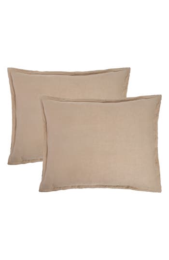 Parachute Set Of 2 Linen Shams In Brown
