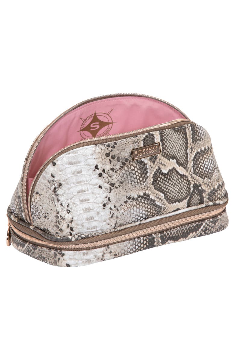 Stephanie Johnson Java Coffee Naomi Makeup Organizer Bag, Alternate, color, 