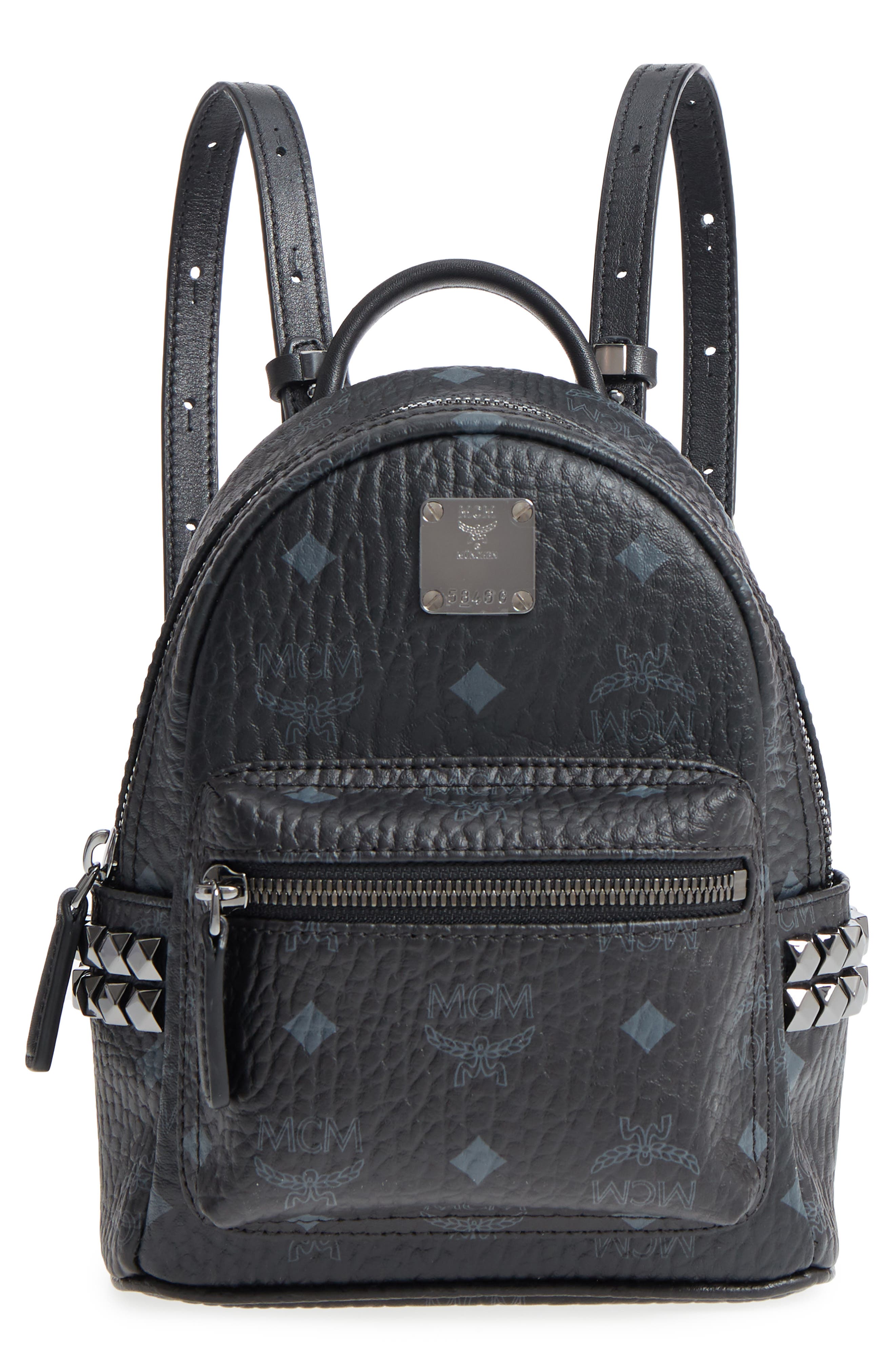 X-Mini Stark Side Stud Convertible Backpack, Main, color, BLACK