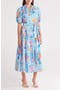 Floral Puff Sleeve Tiered Maxi Dress