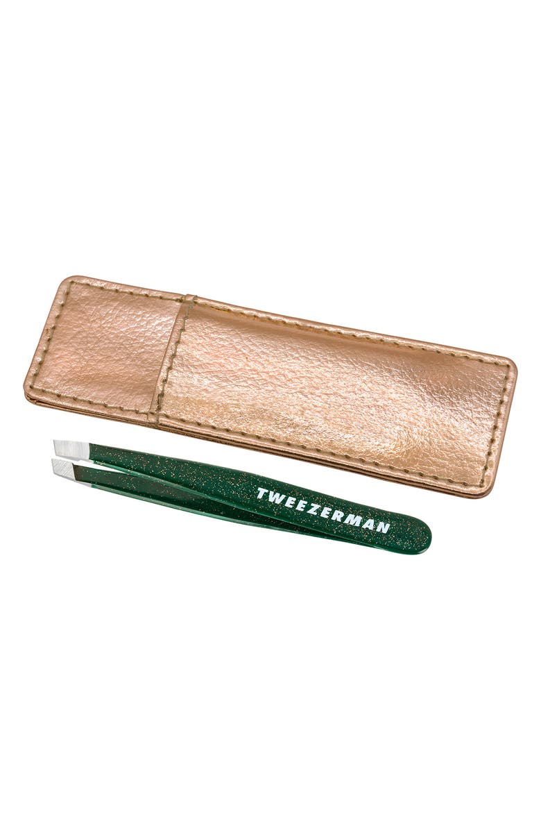 TWEEZERMAN Enchanted Garden Mini Slant Tweezer with Case, Main, color,