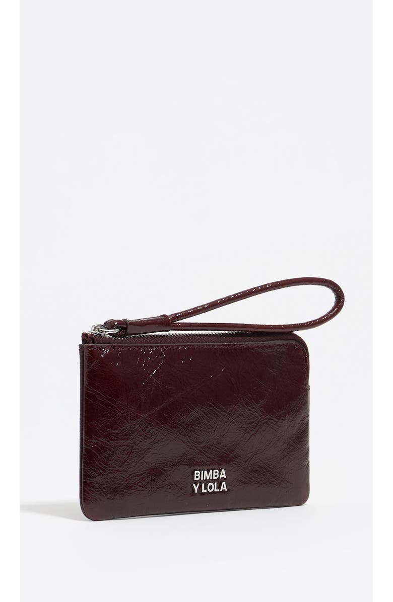 Bimba y Lola Small Leather Coin Purse, Main, color, Chestnut