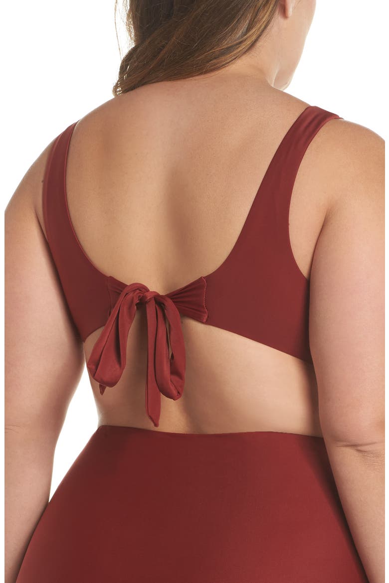 BCA Love Letters Bikini Top, Alternate, color, WINE