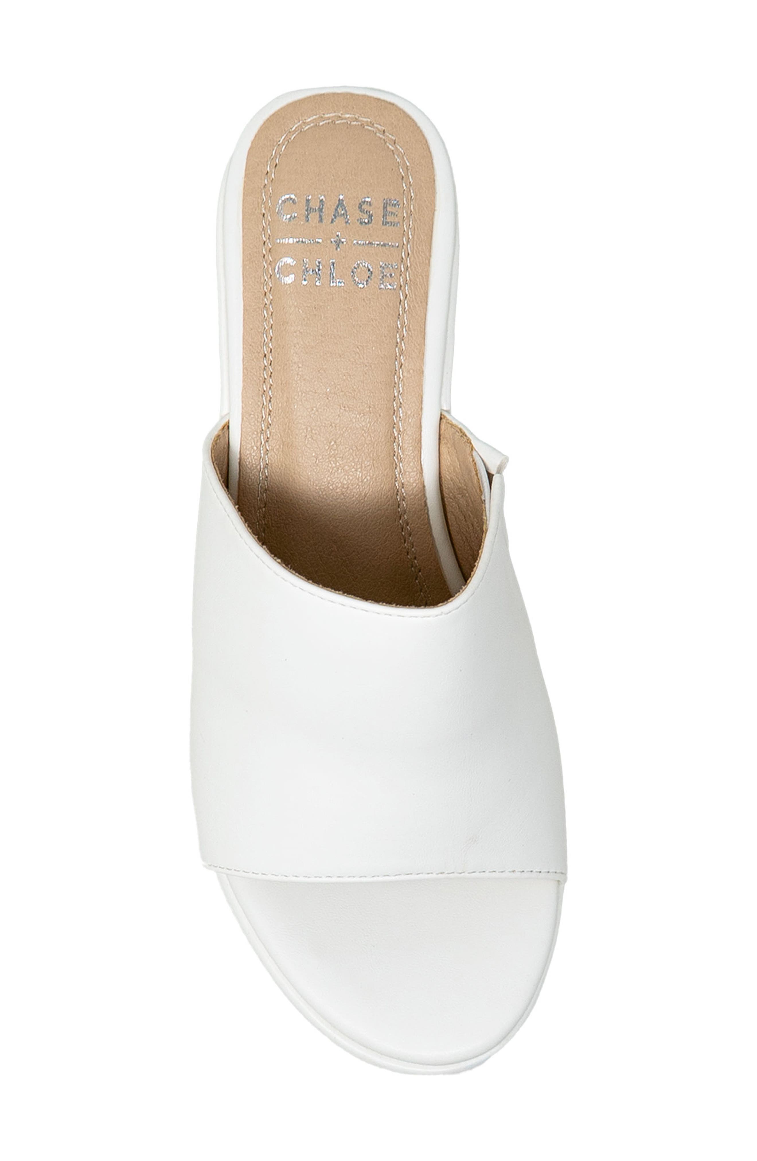Nelly Platform Slide Sandal, Alternate, color, WHITE PU