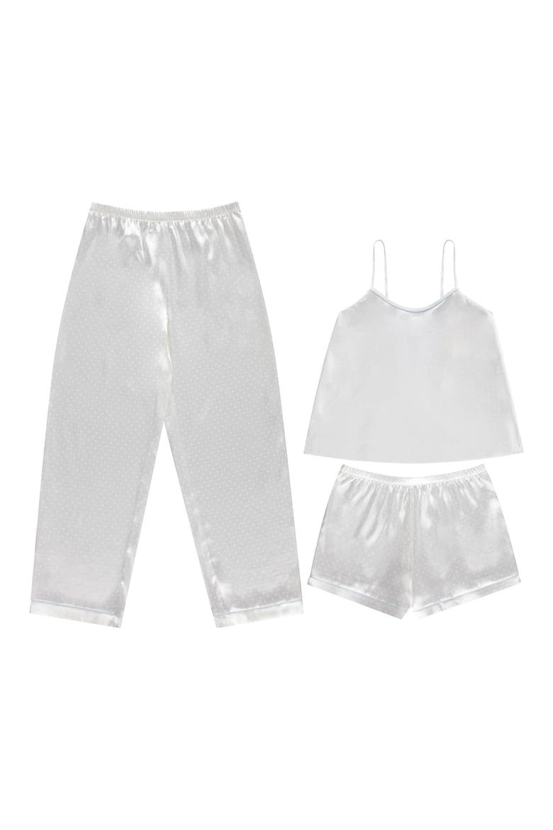 Jamie 3-Piece Travel Pajamas, Alternate, color, IVORY