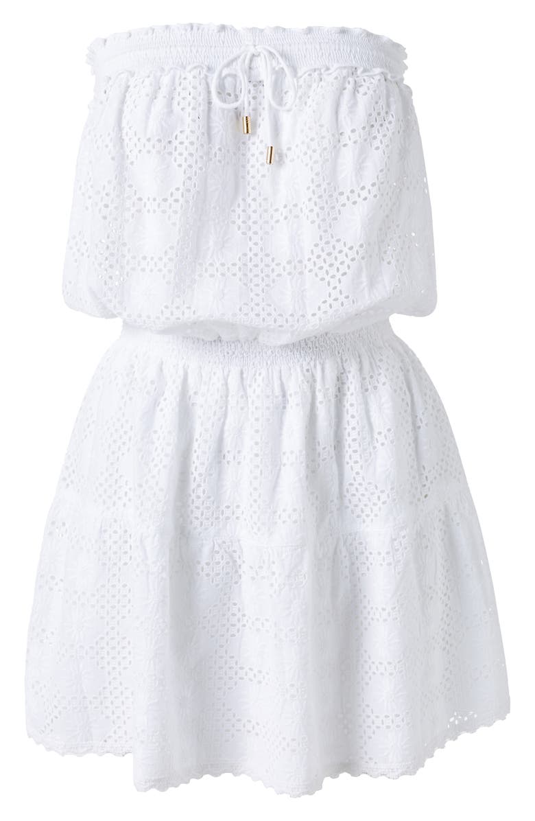 Melissa Odabash Colette Broderie Anglaise Cover-Up Minidress, Alternate, color, 