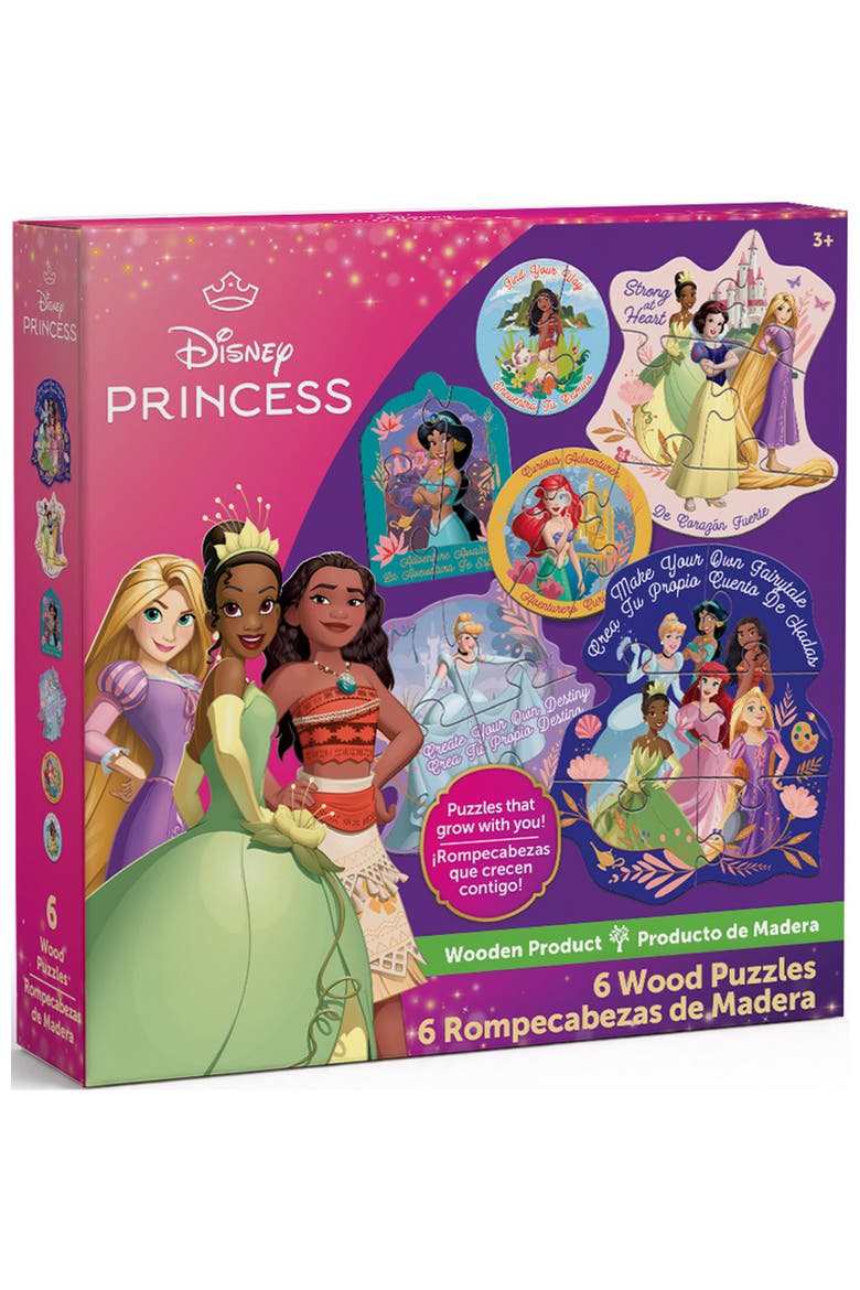 Princesss 6-Pack Wood Shaped Puzzles, Main, color, Multicolor