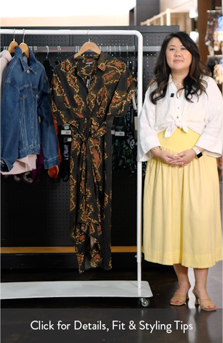 Tori Abstract Print Shirtdress, sales video thumbnail