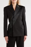 Helmut Lang Tux Satin Stripe Blazer