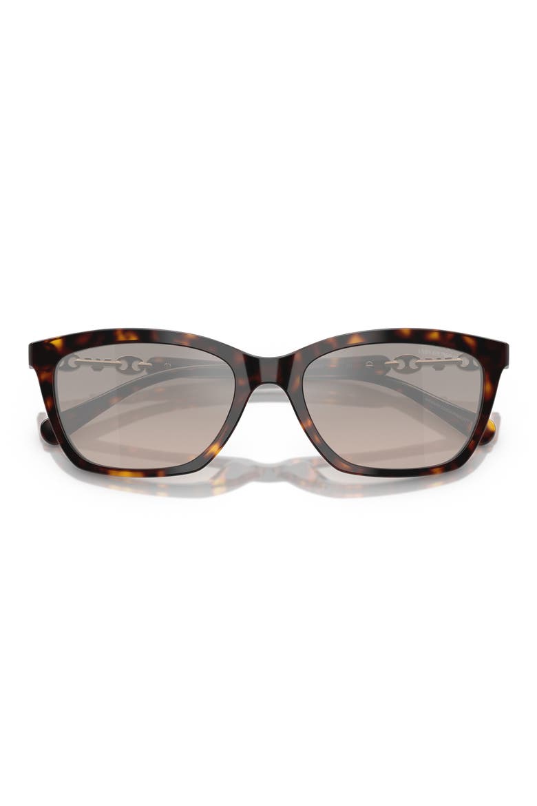 56mm Gradient Cat Eye Sunglasses, Alternate, color, HAVANA / BROWN / GREY MIRROR