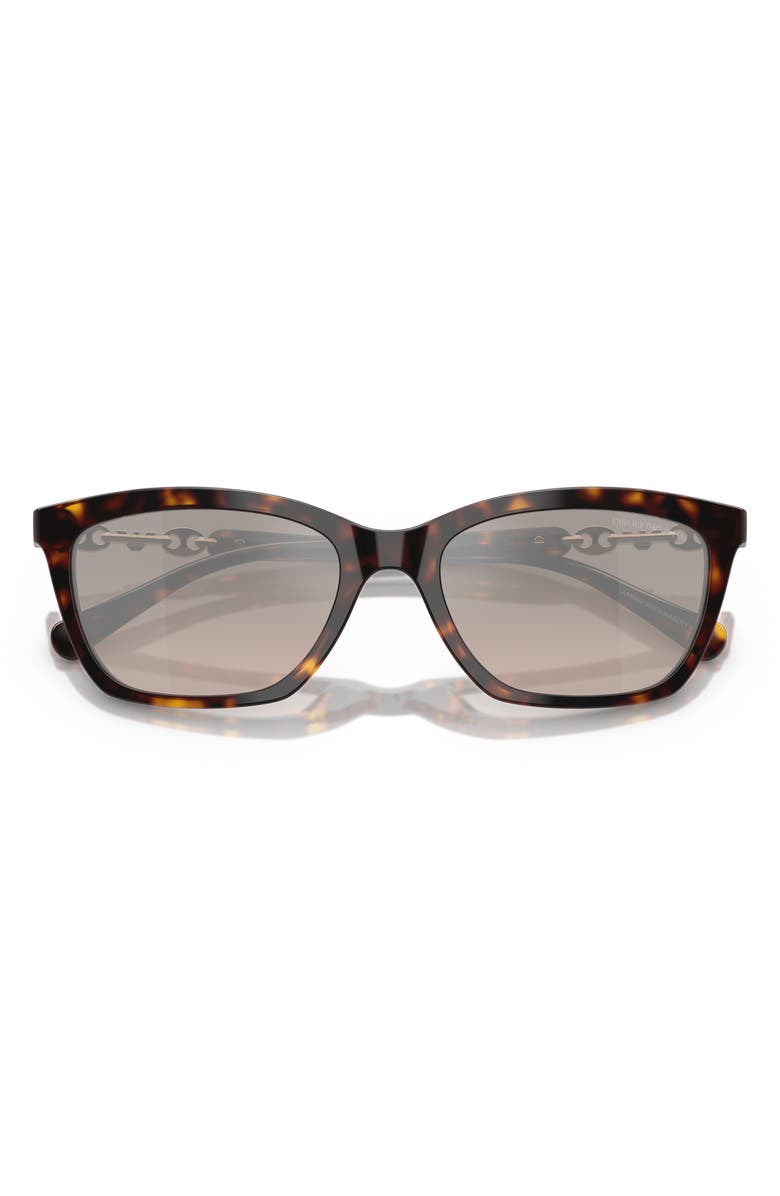 Emporio Armani 56mm Gradient Cat Eye Sunglasses, Alternate, color, Havana / Brown / Grey Mirror