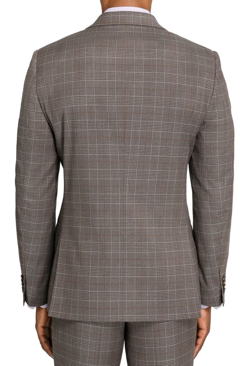 Slim Fit Plaid Suit Jacket, Alternate, color, TAUPE
