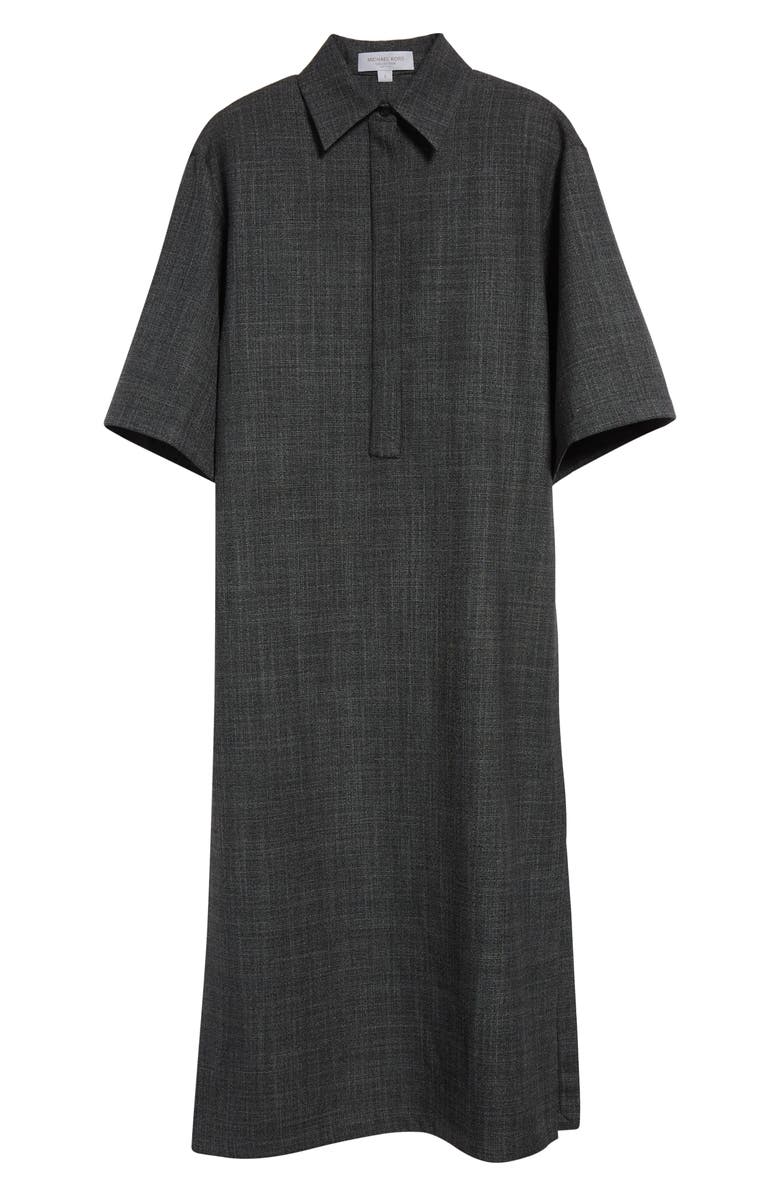 Michael Kors Collection Wool & Silk Jaspé Twill Tunic, Alternate, color, Graphite Multi