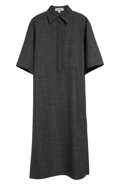 Michael Kors Collection Wool & Silk Jaspé Twill Tunic In Multi