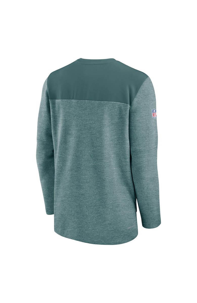 Nike Men's Nike Midnight Green Philadelphia Eagles Sideline Lockup Performance Quarter-Zip Top, Alternate, color,