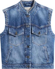 AllSaints Mav Studded Denim Vest